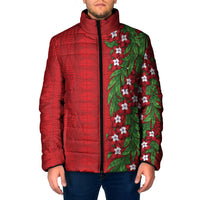 Tonga Language Week Padded Jacket Heilala Floral Red