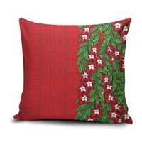 Tonga Language Week Pillow Cover Heilala Floral Red