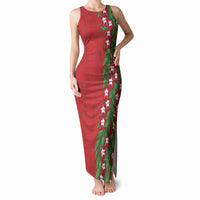 Tonga Language Week Tank Maxi Dress Heilala Floral Red LT05 Women Red - Polynesian Pride