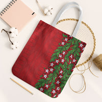 Tonga Language Week Tote Bag Heilala Floral Red