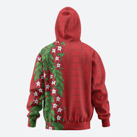Tonga Language Week Zip Hoodie Heilala Floral Red