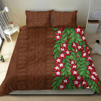 Tonga Language Week Bedding Set Heilala Floral Brown