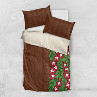 Tonga Language Week Bedding Set Heilala Floral Brown