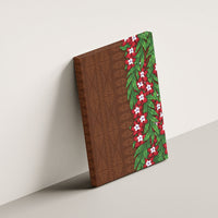 Tonga Language Week Canvas Wall Art Heilala Floral Brown