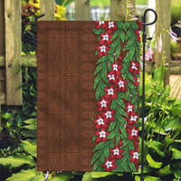 Tonga Language Week Garden Flag Heilala Floral Brown