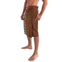 Tonga Language Week Lavalava Heilala Floral Brown