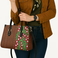 Tonga Language Week Leather Bag Heilala Floral Brown