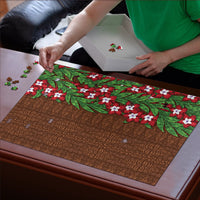 Tonga Language Week Puzzle Heilala Floral Brown
