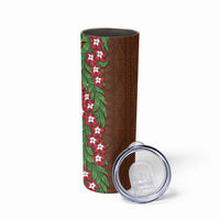 Tonga Language Week Skinny Tumbler Heilala Floral Brown