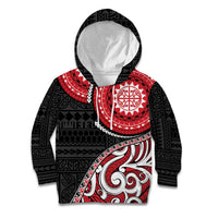 New Zealand Red Maori Koru Simple Style Kid Hoodie LT05 Hoodie Red - Polynesian Pride