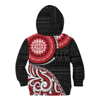 New Zealand Red Maori Koru Simple Style Kid Hoodie LT05 - Polynesian Pride