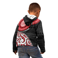 New Zealand Red Maori Koru Simple Style Kid Hoodie LT05 - Polynesian Pride