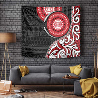 New Zealand Red Maori Koru Simple Style Tapestry