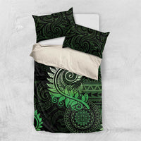 New Zealand Maori Koru Fern Bedding Set Spiral Polynesian Style Green LT05 US Twin 172cm x 218cm Green - Polynesian Pride