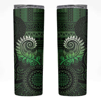 New Zealand Maori Koru Fern Skinny Tumbler Spiral Polynesian Style Green LT05 Green - Polynesian Pride