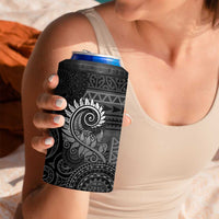 New Zealand Maori Koru Fern 4 in 1 Can Cooler Tumbler Spiral Polynesian Style Gray LT05 - Polynesian Pride
