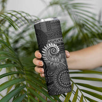 New Zealand Maori Koru Fern Skinny Tumbler Spiral Polynesian Style Gray LT05 - Polynesian Pride