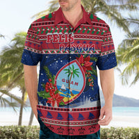 Guam Christmas Hawaiian Shirt Guaman Seal Poinsettia Felis Pasgua LT05 - Polynesian Pride