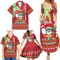 Personalised Hawaii Christmas Family Matching Summer Maxi Dress and Hawaiian Shirt Funny Santa Claus Surf Mele Kalikimaka LT05 - Polynesian Pride