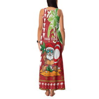 Personalised Hawaii Christmas Family Matching Tank Maxi Dress and Hawaiian Shirt Funny Santa Claus Surf Mele Kalikimaka LT05 - Polynesian Pride