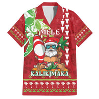 Personalised Hawaii Christmas Hawaiian Shirt Funny Santa Claus Surf Mele Kalikimaka