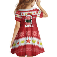 Hawaii Funny Christmas Family Matching Off Shoulder Short Dress and Hawaiian Shirt Spam Musubi Santa LT05 - Polynesian Pride