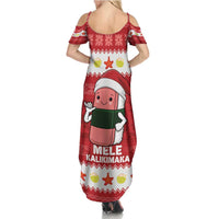 Hawaii Funny Christmas Family Matching Summer Maxi Dress and Hawaiian Shirt Spam Musubi Santa LT05 - Polynesian Pride