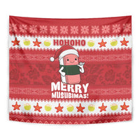 Hawaii Funny Christmas Tapestry Spam Musubi Santa