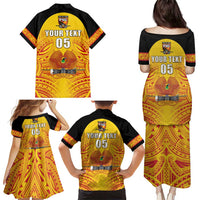 Papua New Guinea Rugby Custom Family Matching Puletasi and Hawaiian Shirt Kumul Pride Go Champions LT05 - Polynesian Pride