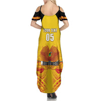 Papua New Guinea Rugby Custom Family Matching Summer Maxi Dress and Hawaiian Shirt Kumul Pride Go Champions LT05 - Polynesian Pride