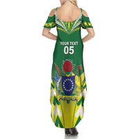Cook Islands Rugby Custom Family Matching Summer Maxi Dress and Hawaiian Shirt The Kukis Go Champions LT05 - Polynesian Pride