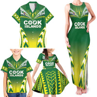 Cook Islands Rugby Custom Family Matching Tank Maxi Dress and Hawaiian Shirt The Kukis Go Champions LT05 - Polynesian Pride