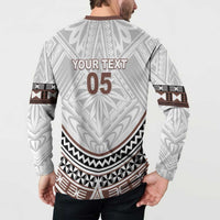 Fiji Rugby Custom Button Sweatshirt Fijian Bati Go Champions