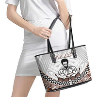 Fiji Rugby Leather Tote Bag Fijian Bati Go Champions