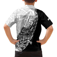 New Zealand Kiwi Rugby Custom Family Matching Off Shoulder Maxi Dress and Hawaiian Shirt Go Champions Maori Pattern LT05 - Polynesian Pride