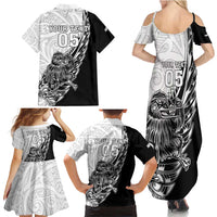 New Zealand Kiwi Rugby Custom Family Matching Summer Maxi Dress and Hawaiian Shirt Go Champions Maori Pattern LT05 - Polynesian Pride