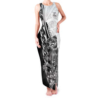 New Zealand Kiwi Rugby Custom Family Matching Tank Maxi Dress and Hawaiian Shirt Go Champions Maori Pattern LT05 Mom's Dress White - Polynesian Pride