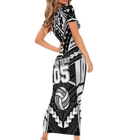 Custom Polynesia Beach Volleyball Family Matching Short Sleeve Bodycon Dress and Hawaiian Shirt Polynesian Tribal Pattern - Polynesian Pride