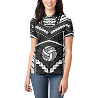 Custom Polynesia Beach Volleyball Women Polo Shirt Polynesian Tribal Pattern - Polynesian Pride
