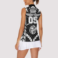 Custom Polynesia Beach Volleyball Women Sleeveless Polo Shirt Polynesian Tribal Pattern - Polynesian Pride
