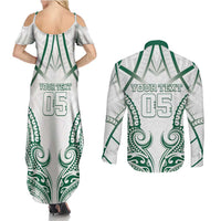Custom Hawaii Volleyball Couples Matching Summer Maxi Dress and Long Sleeve Button Shirt Polynesian Pattern - Polynesian Pride