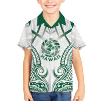Custom Hawaii Volleyball Family Matching Off Shoulder Maxi Dress and Hawaiian Shirt Polynesian Pattern - Polynesian Pride