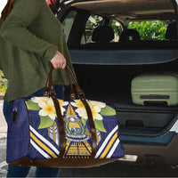 Nauru Independence Day Travel Bag Coat Of Arms With Plumeria - Polynesian Pride