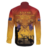 ANZAC Day Family Matching Off The Shoulder Long Sleeve Dress and Hawaiian Shirt Australia And New Zealand Slouch Hats LT05 - Polynesian Pride