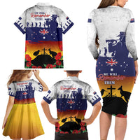 New Zealand And Australia ANZAC Last Post Family Matching Long Sleeve Bodycon Dress and Hawaiian Shirt LT05 - Polynesian Pride