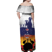 New Zealand And Australia ANZAC Last Post Family Matching Off Shoulder Maxi Dress and Hawaiian Shirt LT05 - Polynesian Pride