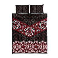 New Zealand Aotearoa Quilt Bed Set Red Taniko Art Maori Pattern LT05 - Polynesian Pride