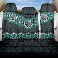 New Zealand Aotearoa Back Car Seat Cover Turquoise Taniko Art Maori Pattern