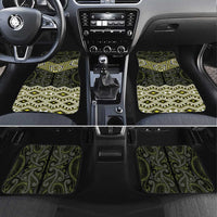 New Zealand Aotearoa Car Mats Yellow Taniko Art Maori Pattern