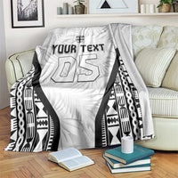 Custom Fiji 2026 Rugby Blanket Fijian Tapa Pattern